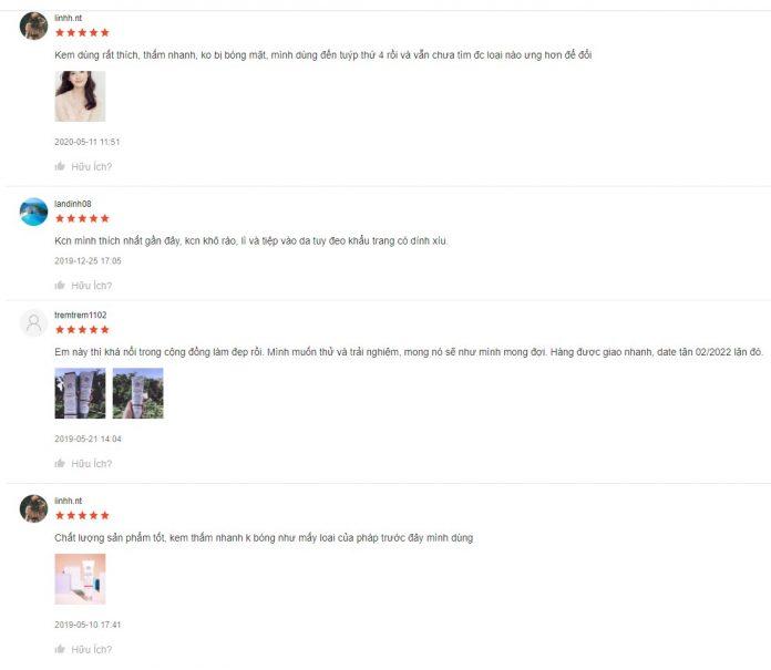 Đánh giá của khách hàng trên Shopee về kem chống nắng Elta MD UV Physical Broad-spectrum SPF 41 (Nguồn: BlogAnChoi) Đánh giá của khách hàng trên Shopee về kem chống nắng Elta MD UV Physical Broad-spectrum SPF 41 (Nguồn: BlogAnChoi)