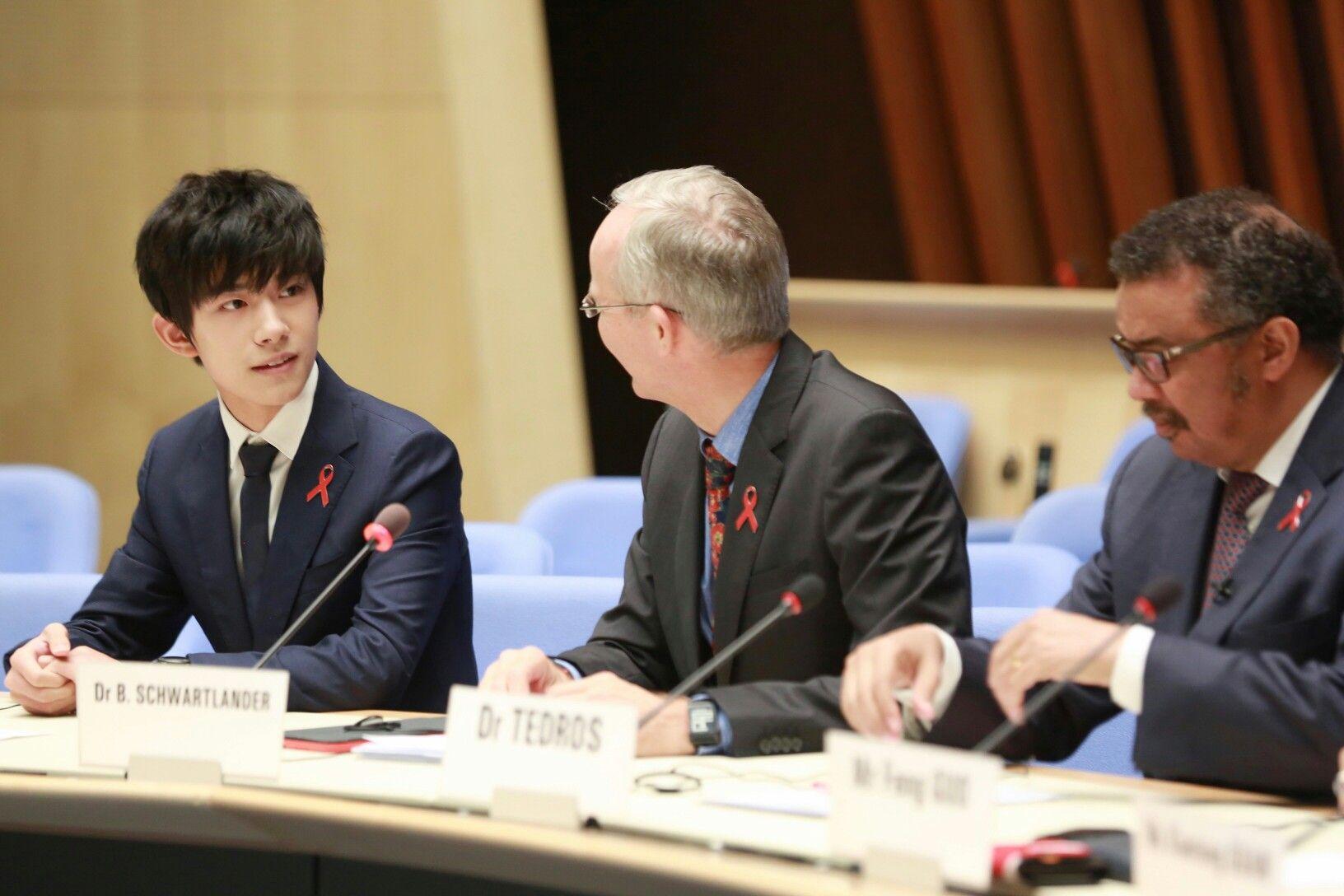 Dịch Dương đại diện 4 lãnh đại thanh niên Trung Quốc tham gia hội nghị của WHO Ảnh: Internet)