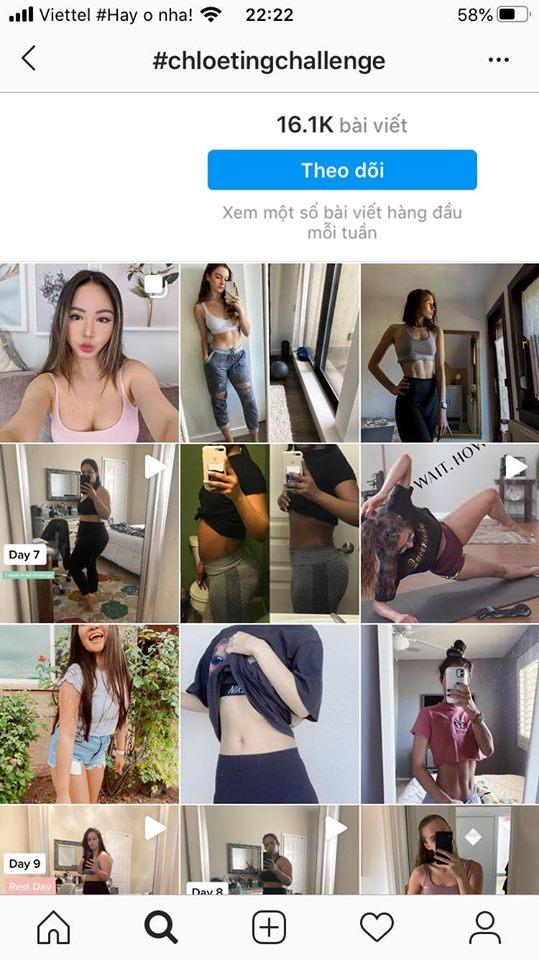 #Chloetingchallenge với hơn 16 nghìn hashtag