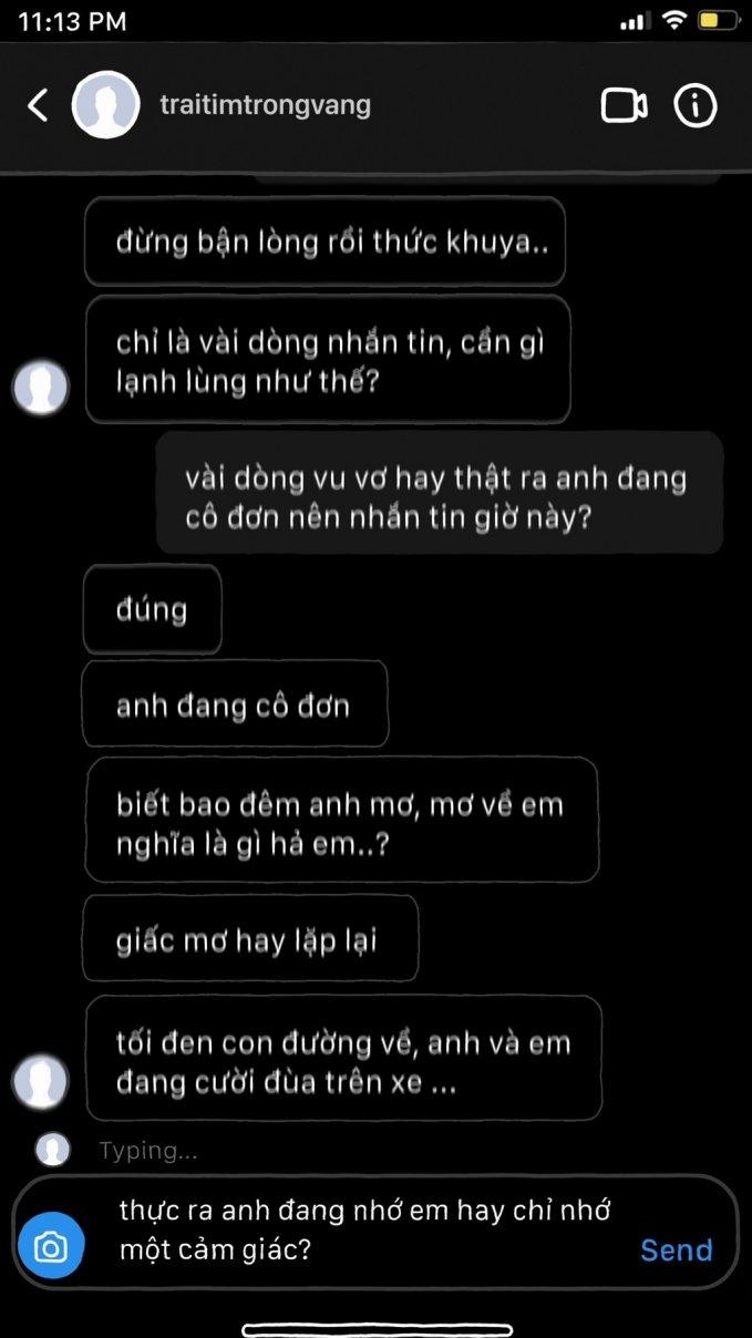 Đoạn tin nhắn giữa chàng trai và cô gái khiến người xem tò mò khúc kết (Ảnh: Internet) Đoạn tin nhắn giữa chàng trai và cô gái khiến người xem tò mò khúc kết (Ảnh: Internet)