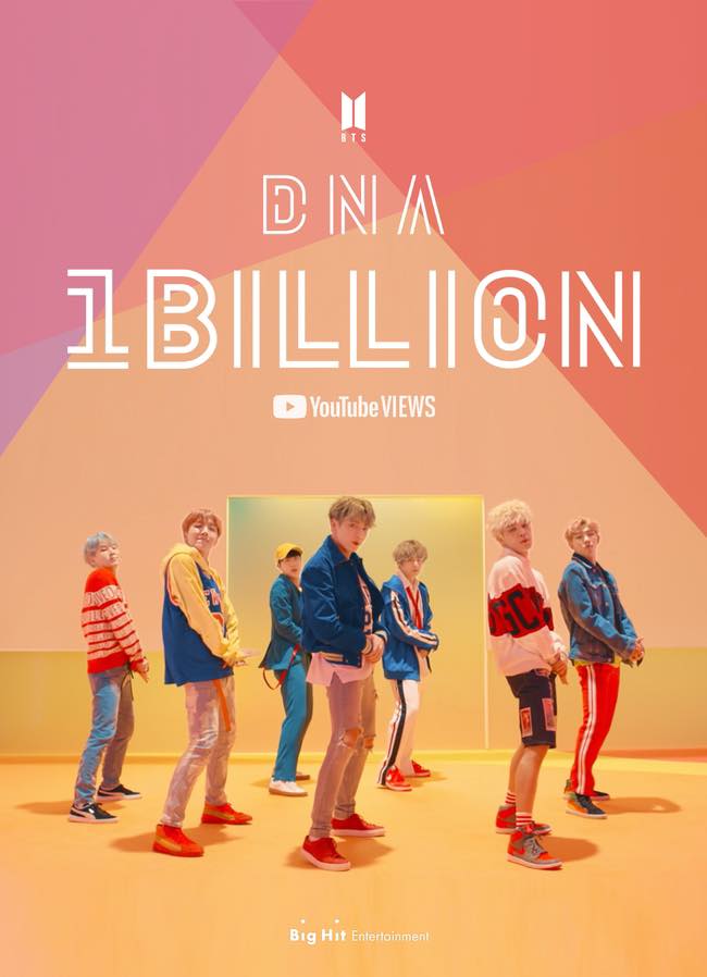 DNA của BTS chính thức cán mốc 1 tỷ lượt xem vào ngày 1/6/2020 (Ảnh: Internet)
