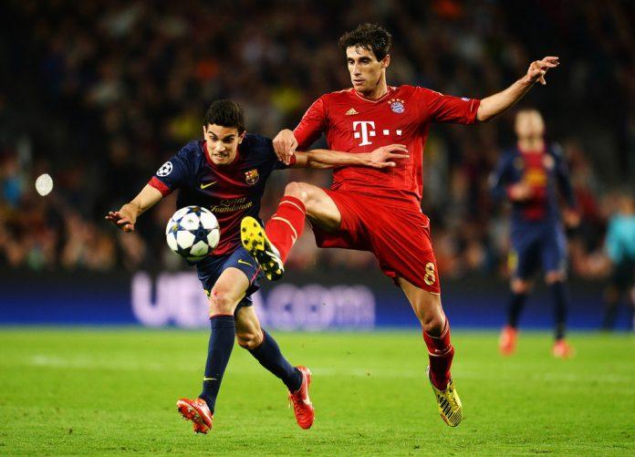 Javi Martinez trong trận bán kết với Barcelona (Ảnh: Internet)
