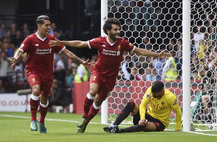 Salah ghi bàn trong trận ra mắt Liverpool (Ảnh: Internet)