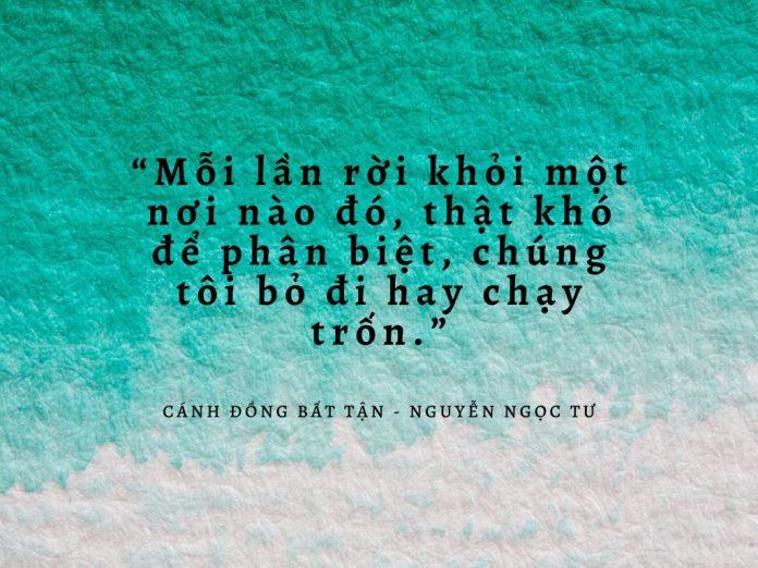 Một đoạn trích dẫn trong Cánh Đồng Bất Tận. (Nguồn: BlogAnChoi)