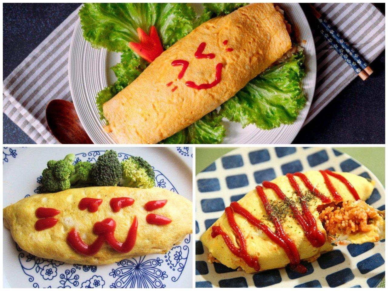 Đừng quên dùng sốt cà chua để trang trí Omurice bằng những hình vẽ thật đáng yêu nhé. (Nguồn: Internet)