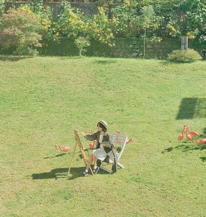 Bãi cỏ xanh mướt nơi đây (ảnh: Instagram @chiakiindalat)