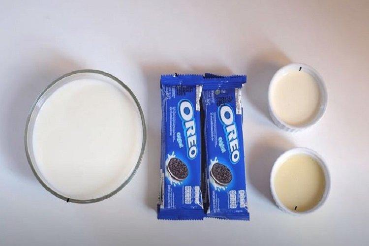 Nguyên liệu làm kem que Oreo cực đơn giản (Nguồn: Internet)
