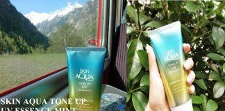 Kem chống nắng hiệu chỉnh làn da Skin Aqua Tone Up UV Essence Mint Green (nguồn: Internet)