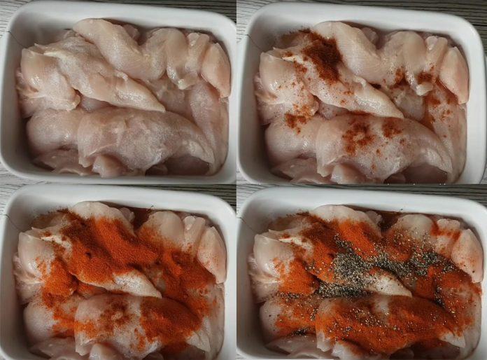 Ướp thịt gà với gia vị (Ảnh: Cultured Cuisine)