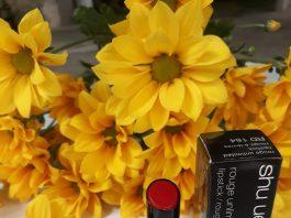 Review son Shu Uemura Rouge Unlimited Lipstick: Màu đỏ gạch nâng niu đôi môi gợi cảm mãnh liệt (ảnh: BlogAnChoi).