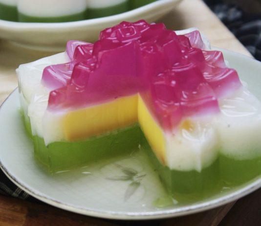 Bánh trung thu rau câu nhân flan vừa ngon vừa đẹp lại giàu dinh dưỡng (Nguồn: Góc Bếp Nhỏ)
