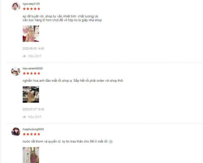 Đánh giá tích cực của khách hàng trên trang Shopee (ảnh: BlogAnChoi).