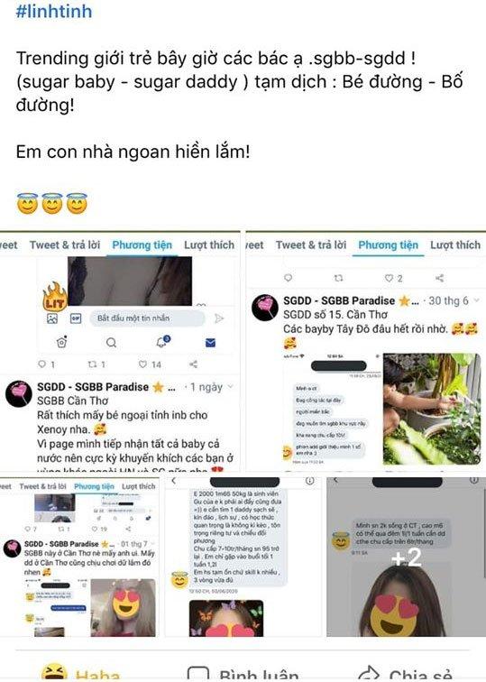 Hot trend của các nữ sinh thời nay là tìm "bố đường" (sugar daddy). (Ảnh: Internet)