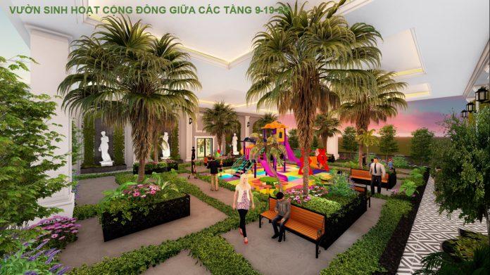 Khu sinh hoạt cộng đồng trong Sunshine Garden (Ảnh: Internet)