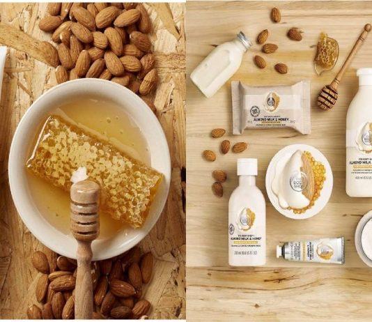 Kem dưỡng da The Body Shop Almond Milk and Honey Soothing and Restoring Body Lotion (nguồn: Internet)