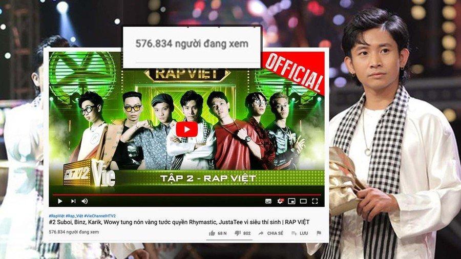 Tập 2 Rap Việt đạt kỉ lục mới (nguồn: internet)