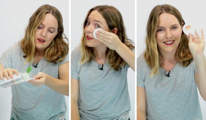 Tẩy trang cũng là một trong những bước quan trọng cần thiết vào mỗi tối trước khi ngủ. (Nguồn: Internet)