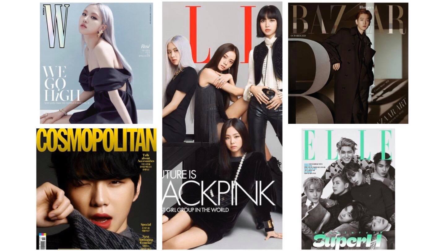 BLACKPINK, Super M và loạt idol Kpop “đổ bộ” các đại tạp chí số tháng 10