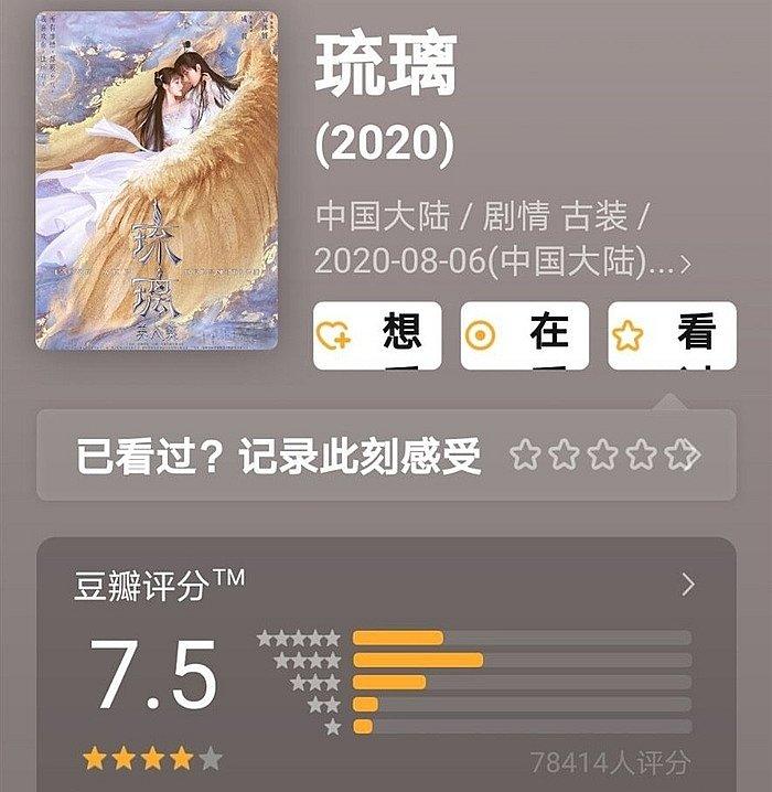 Điểm douban hiện tại của phim (ảnh: internet)