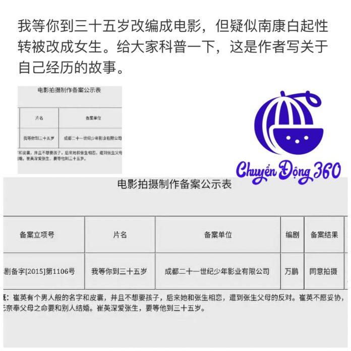 Rộ tin chuyển thể của bộ phim Em Đợi Anh Đến Năm 35 Tuổi (Nguồn: Internet)