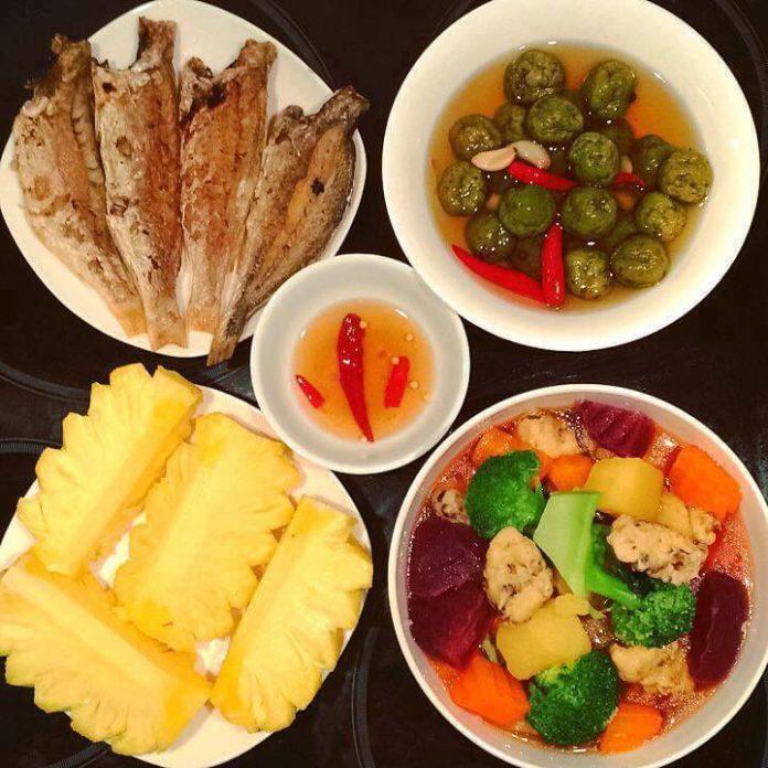 Mâm cơm gia đình dễ làm hằng ngày (Nguồn: Internet)