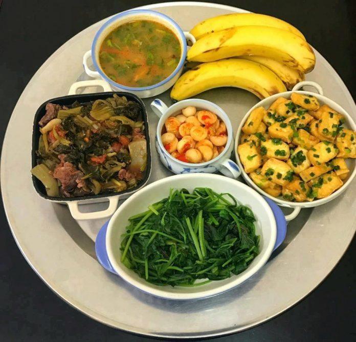 Mâm cơm gia đình dễ làm, tiết kiệm (Nguồn: Internet)