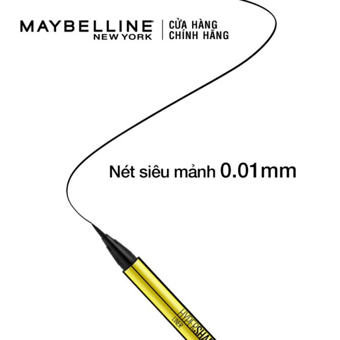 Maybelline New York Hyper Sharp Liner có đầu bút cực mảnh, dễ dàng tô điểm cho mắt thêm sắc nét.