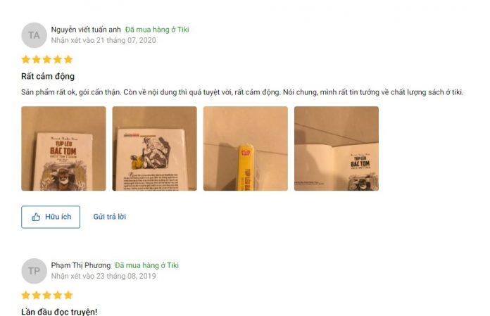 Phản hồi của độc giả mua hàng tại Tiki (Nguồn: BlogAnChoi)