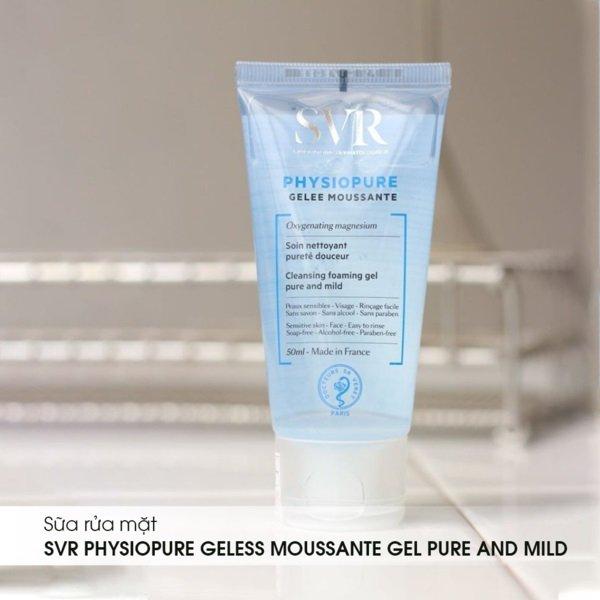 Gel rửa mặt cho da nhạy cảm SVR Physiopure Gelée Moussante làm sạch sâu và cung cấp oxy cho da. (Nguồn: Internet)