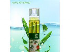 Xịt khoáng Arumtown Aloe Vera Soothing Mist có thiết kế tươi mát một màu xanh, tạo cảm giác hòa mình với thiên nhiên. (nguồn: Internet)