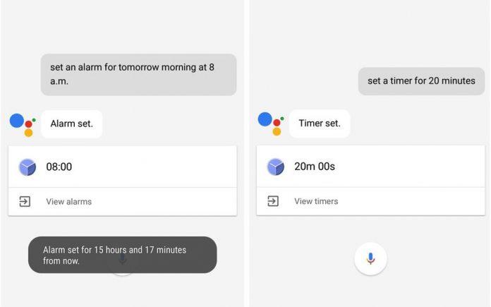 Câu lệnh đơn giản để đặt báo thức trên Google Assistant. (Ảnh: Internet)