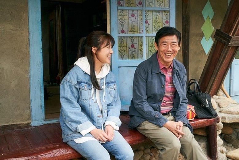 Ha Ji Won và Sung Dong Il vui vẻ trên phim trường (Nguồn: Internet).