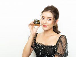 Á hậu Huyền My vô cùng hài lòng về hiệu quả của kem trị nám Dongsung. (Ảnh: Internet)