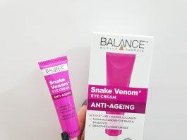 Bao bì của Balance Active Formula Snake Venom Eye Cream sử dụng tông hồng bắt mắt (Ảnh Internet)