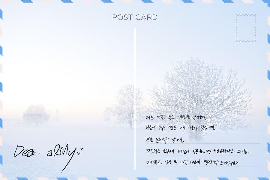 Postcard của RM (Ảnh: Weverse)