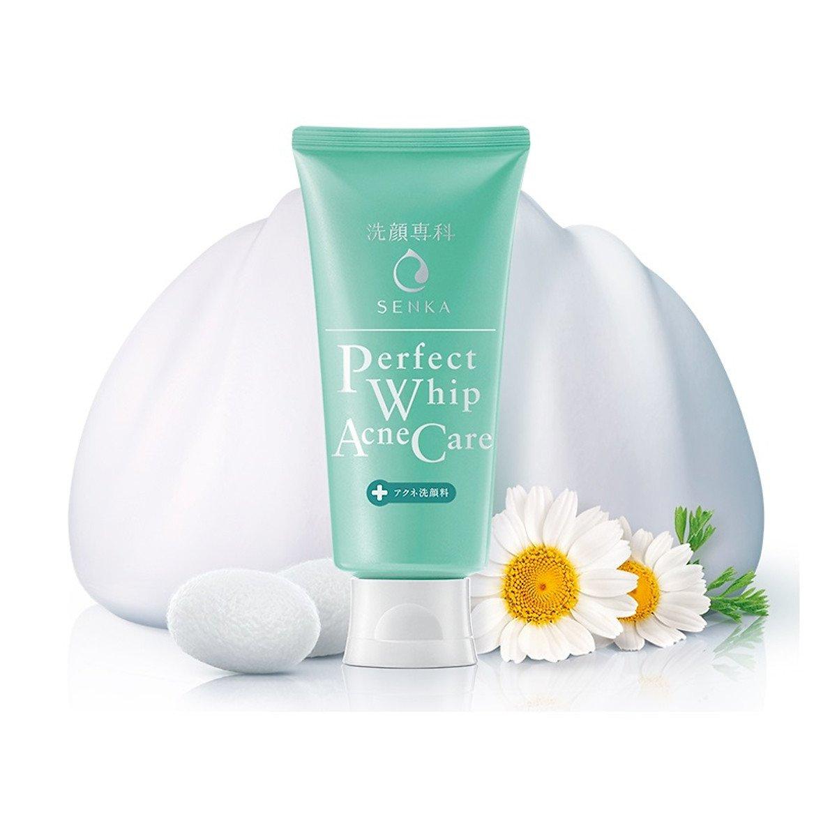 Review sữa rửa mặt dành cho da mụn Senka Perfect Whip Acne Care: hỗ trợ điều trị mụn, giúp da sạch trơn mịn màng