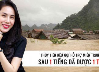 Thủy Tiên hỗ trợ lũ lụt miền Trung 2020.