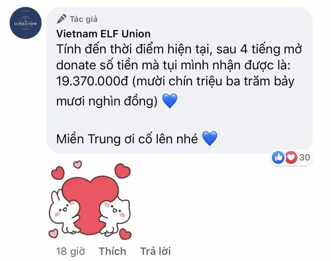 Fandom Việt Nam của Super Junior cũng đã kêu gọi donate được hơn 19 triệu. (Ảnh: Internet)