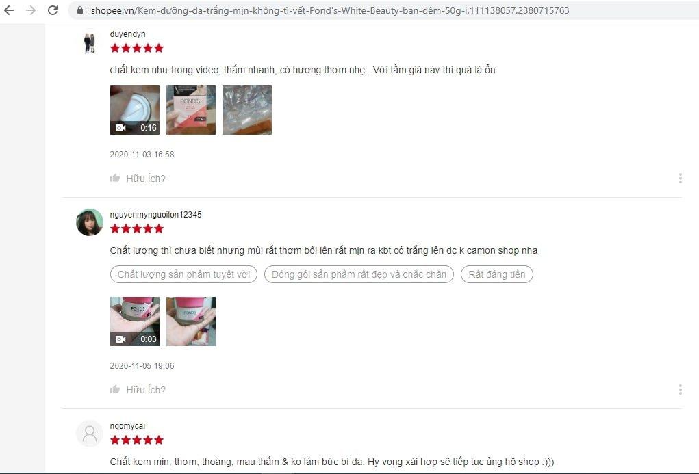 Phản hồi tích cực của khách hàng trên Shopee (nguồn: BlogAnChoi).
