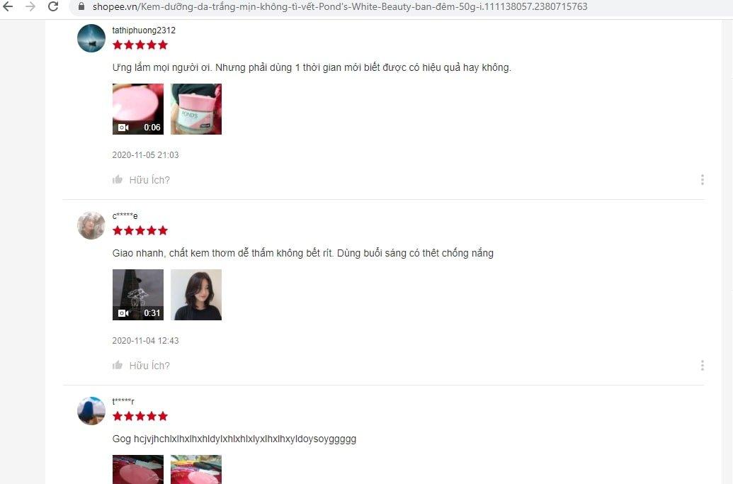 Phản hồi tích cực của khách hàng trên Shopee (nguồn: BlogAnChoi).