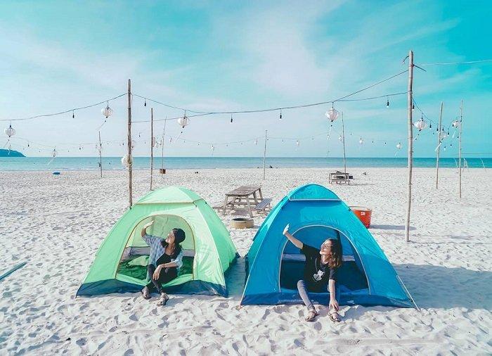 Trải nghiệm thiên đường cắm trại trên bãi biển Cảnh Dương (nguồn: Internet)