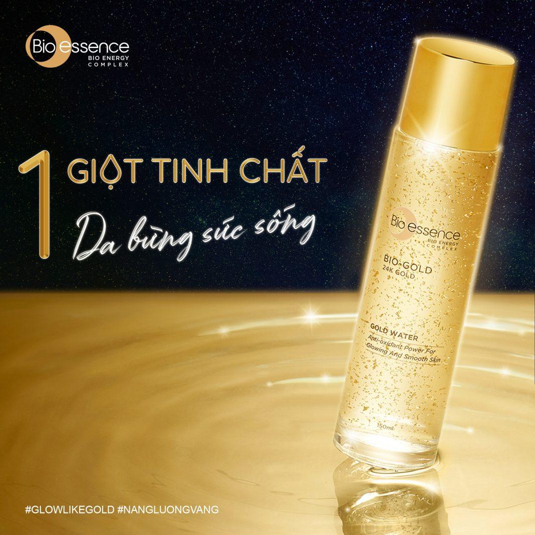 Review nước dưỡng da chiết xuất vàng 24K Bio-Essence Gold Water