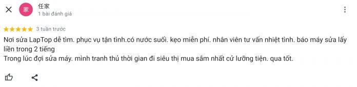 Đánh giá của khách hàng về Sài Gòn Computer. (Ảnh: Internet)