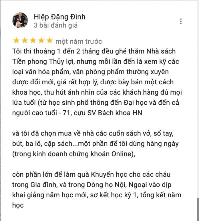 Review Nhà sách Tiền Phong Hà Nội (Ảnh Internet)