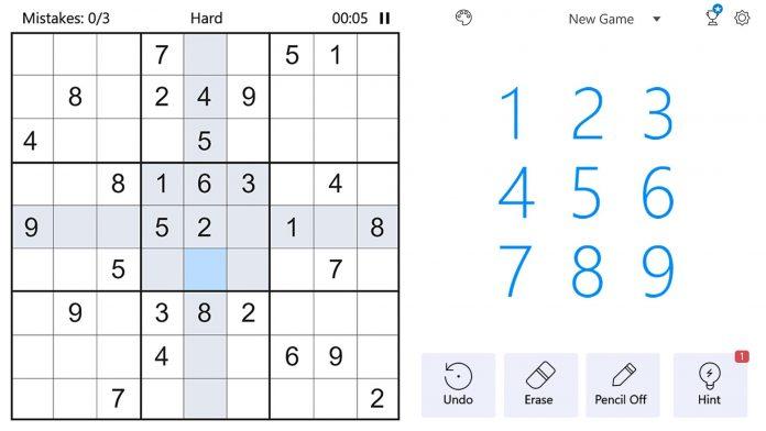 Một thử thách hằng ngày của game trí tuệ Sudoku cổ điển (Ảnh: internet)