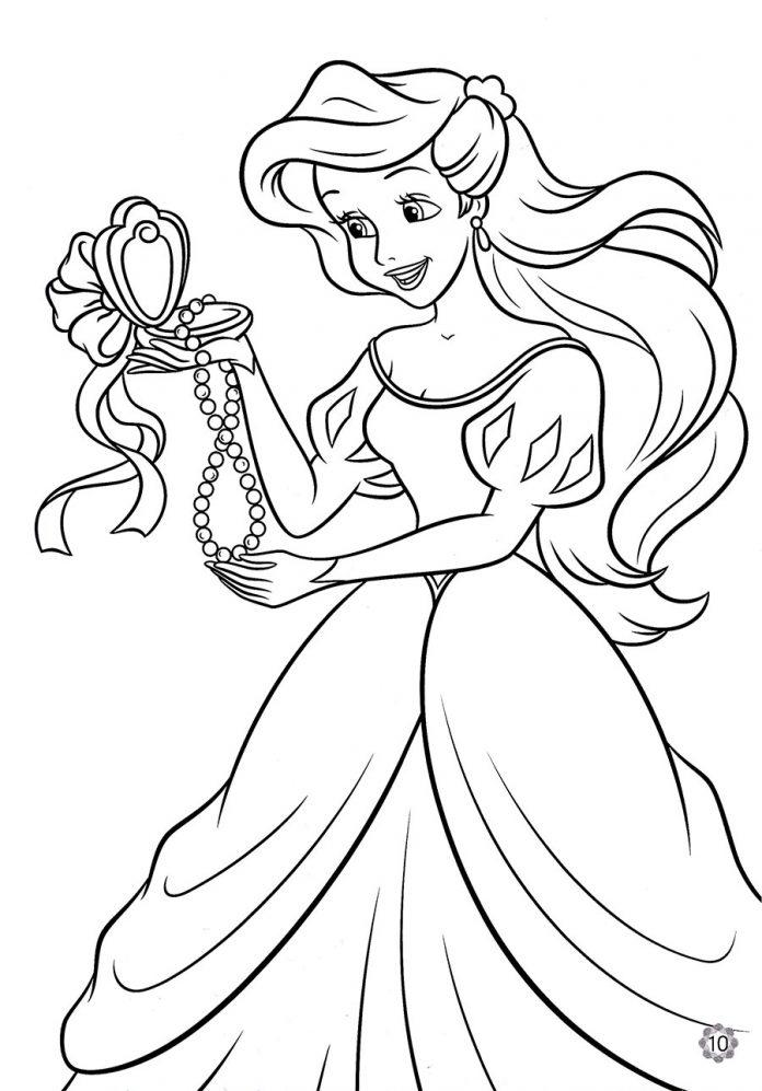Tranh tô màu công chúa Ariel (Ảnh: Internet)