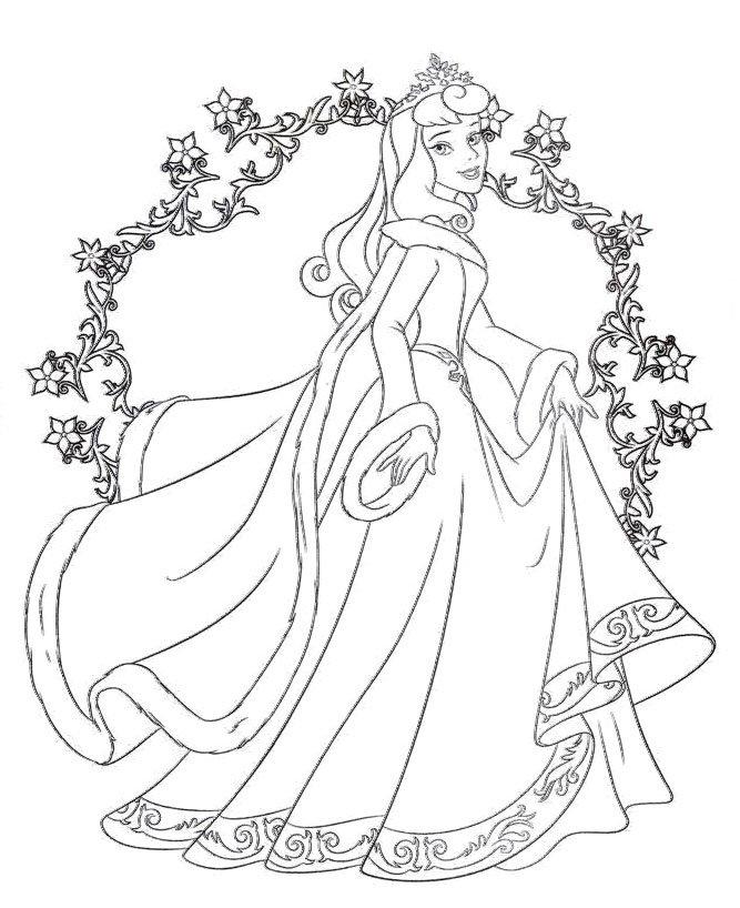 Tranh tô màu công chúa Aurora (Ảnh: Internet)