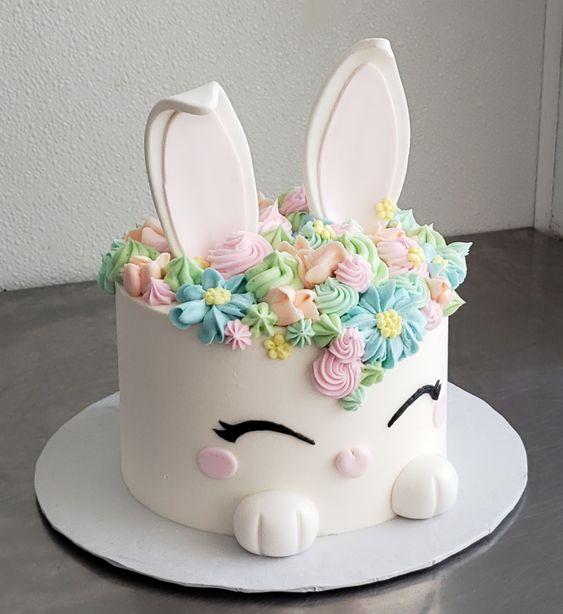 Bánh sinh nhật một chú thỏ cực dễ thương (Ảnh: internet)