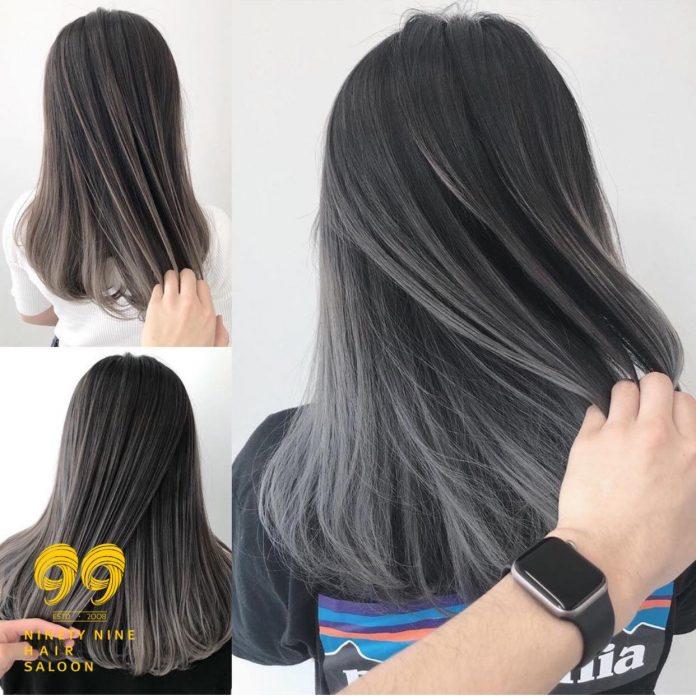 Kiểu nhuộm Balayage màu khói siêu trendy. (Nguồn: 99 Hair Salon)