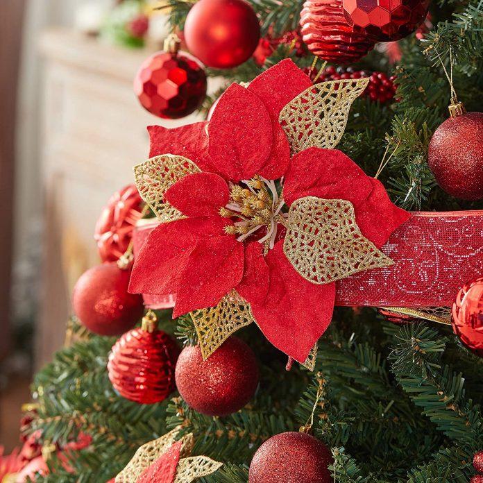 Hoa trạng nguyên đẹp trang trí cây Noel (Ảnh:Internet)